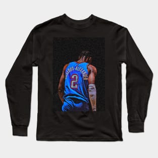 Shai Gilgeous Alexander Pixeled Art Long Sleeve T-Shirt